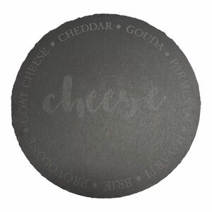 Round Slate Lightly Engraved Cheese Board